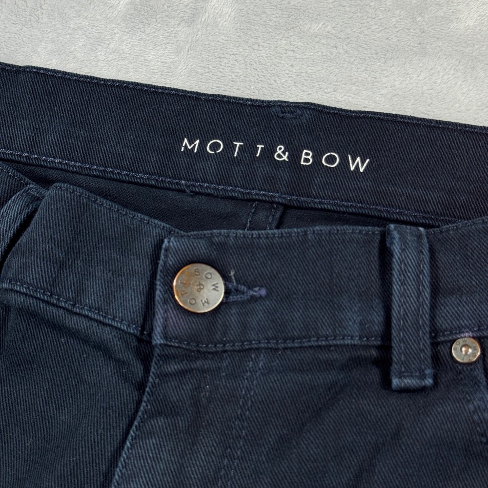 MOTT‎ & BOW Slim Mercer Skinny Navy Jeans Mens 34x32 Stretch Denim Pants - Picture 2 of 11